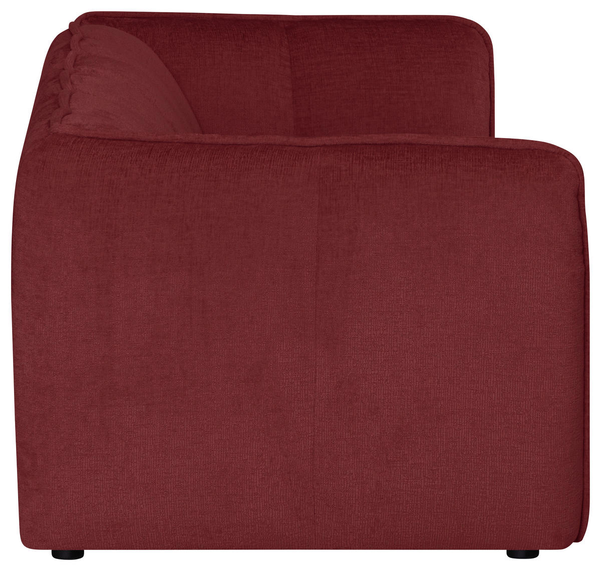 3-SITZER-SOFA LIVOLI in Chenille Bordeaux  - Bordeaux/Schwarz, Design, Kunststoff/Textil (217/70/94cm) - MID.YOU