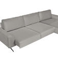 ECKSOFA in Webstoff Hellgrau  - Hellgrau/Schwarz, Design, Textil/Metall (320/172cm) - Valnatura