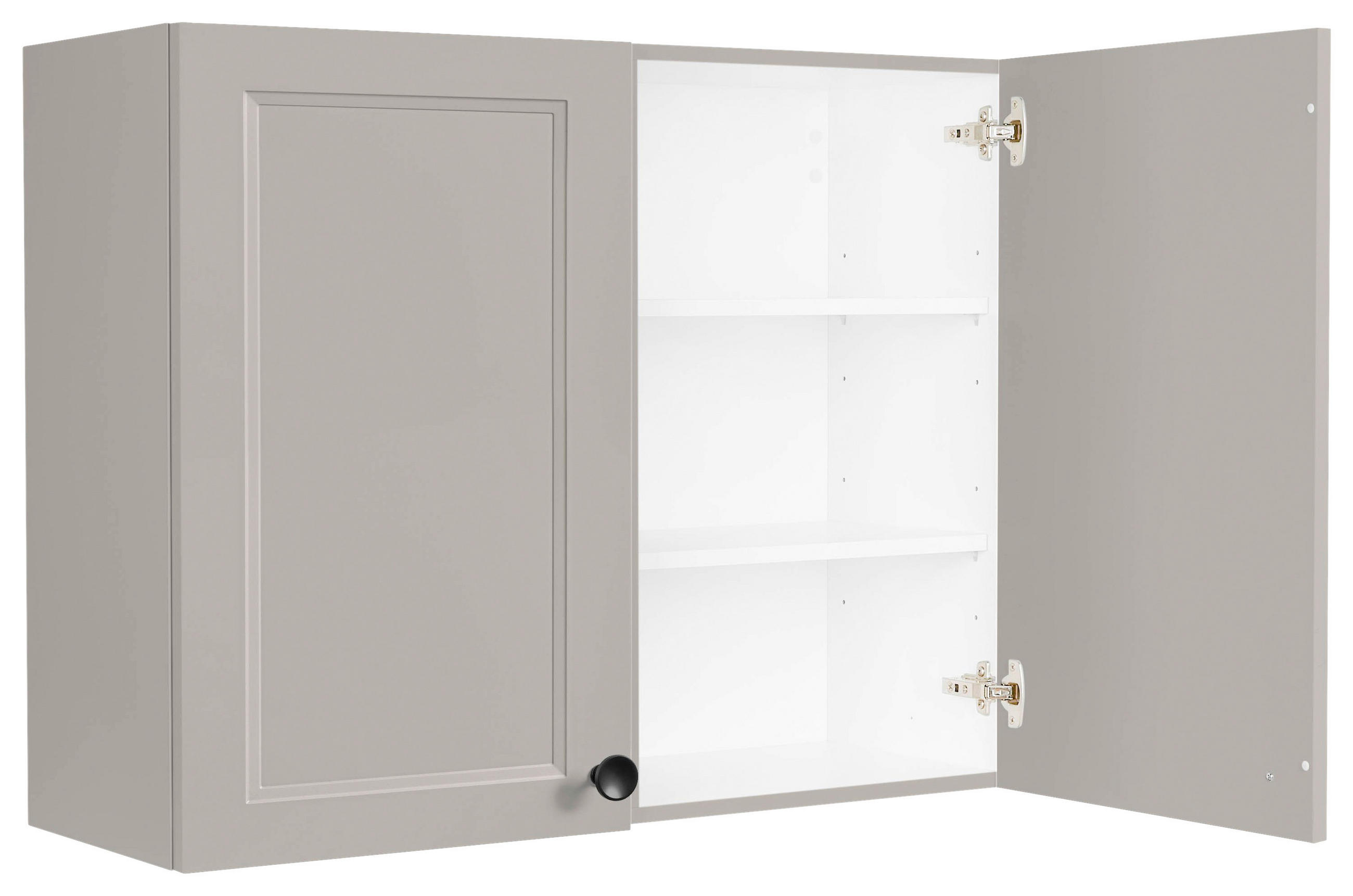 KÜCHENOBERSCHRANK 90/72/35 cm  in Grau  - Schwarz/Grau, MODERN, Holzwerkstoff/Metall (90/72/35cm) - Nobilia