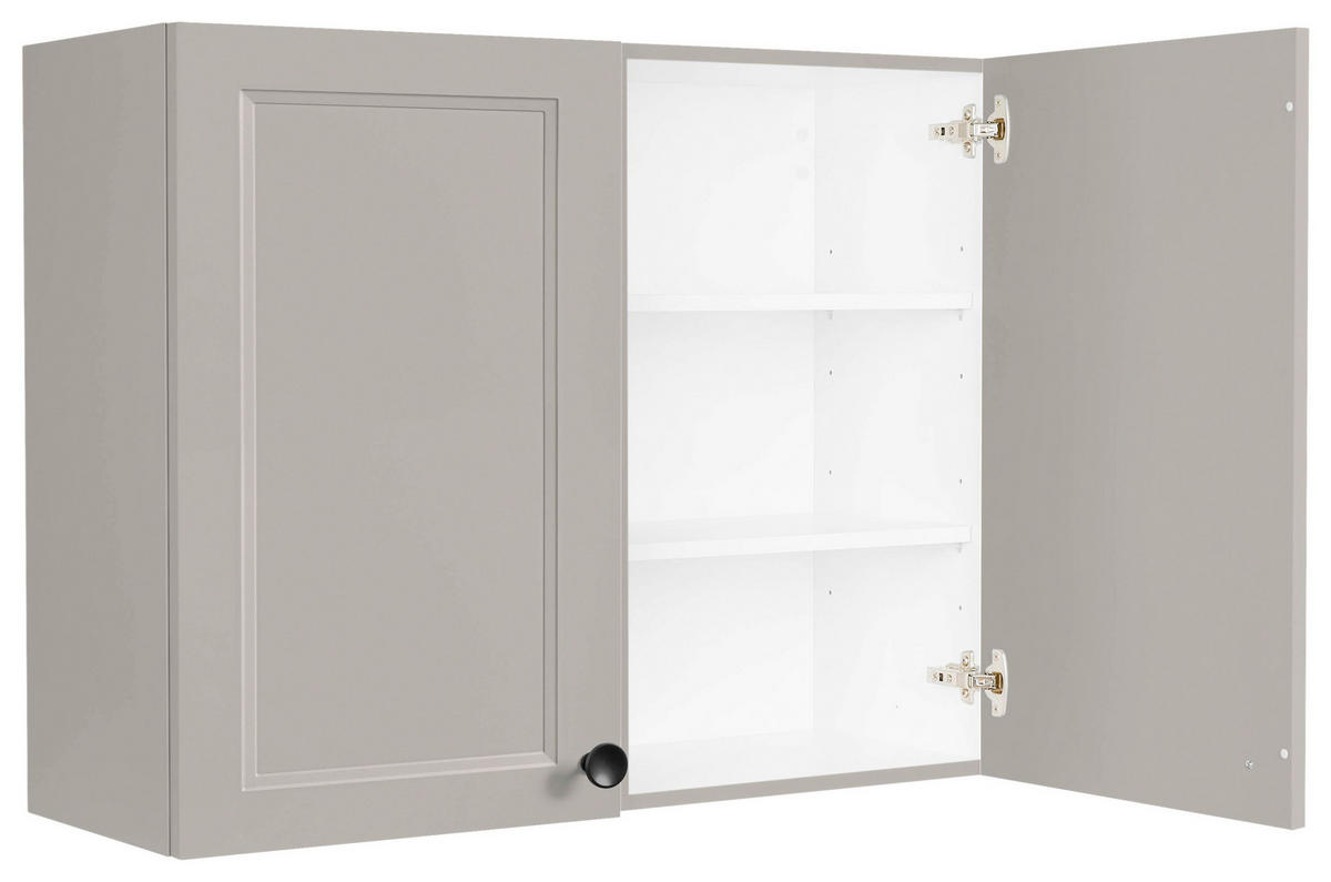 KÜCHENOBERSCHRANK 90/72/35 cm  in Grau  - Schwarz/Grau, MODERN, Holzwerkstoff/Metall (90/72/35cm) - Nobilia