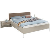 BETTANLAGE - Weiß/Grau, Design, Glas/Textil (180/200cm) - Dieter Knoll
