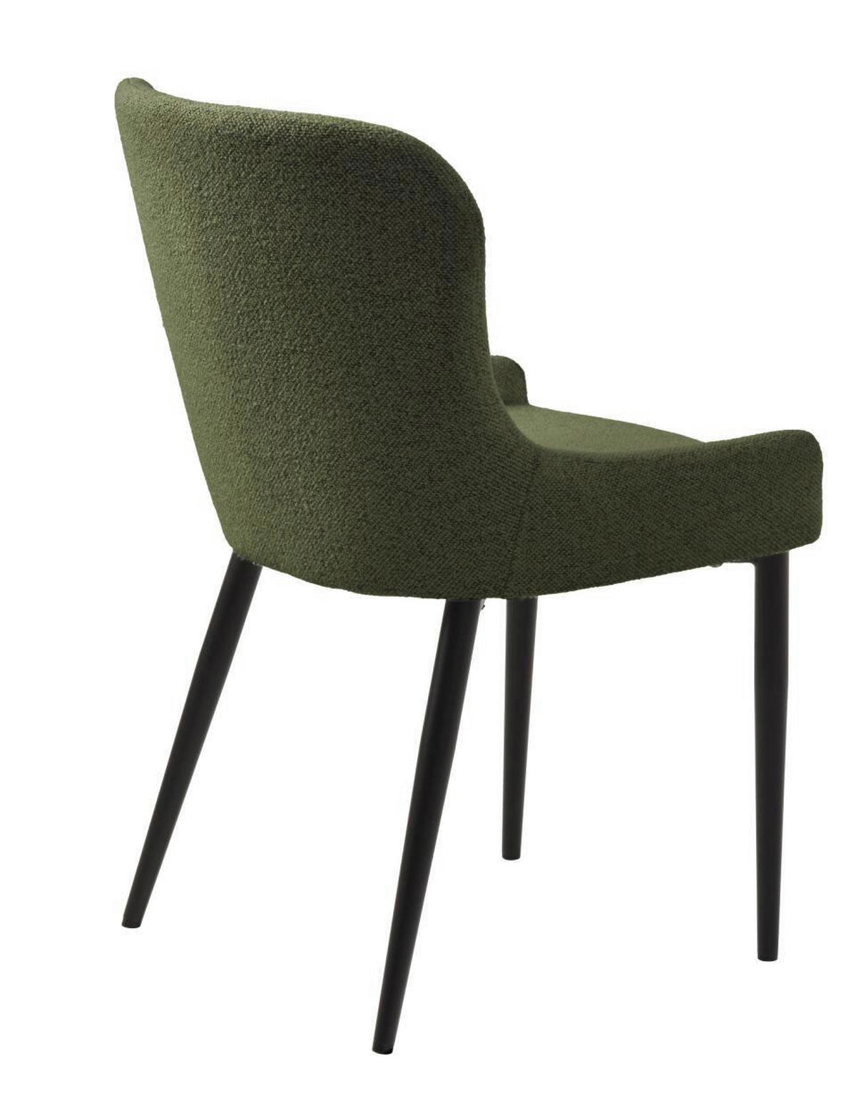 STOL 2 styck bouclé  - grön/svart, Modern, metall/textil (52/82/60cm) - Livetastic