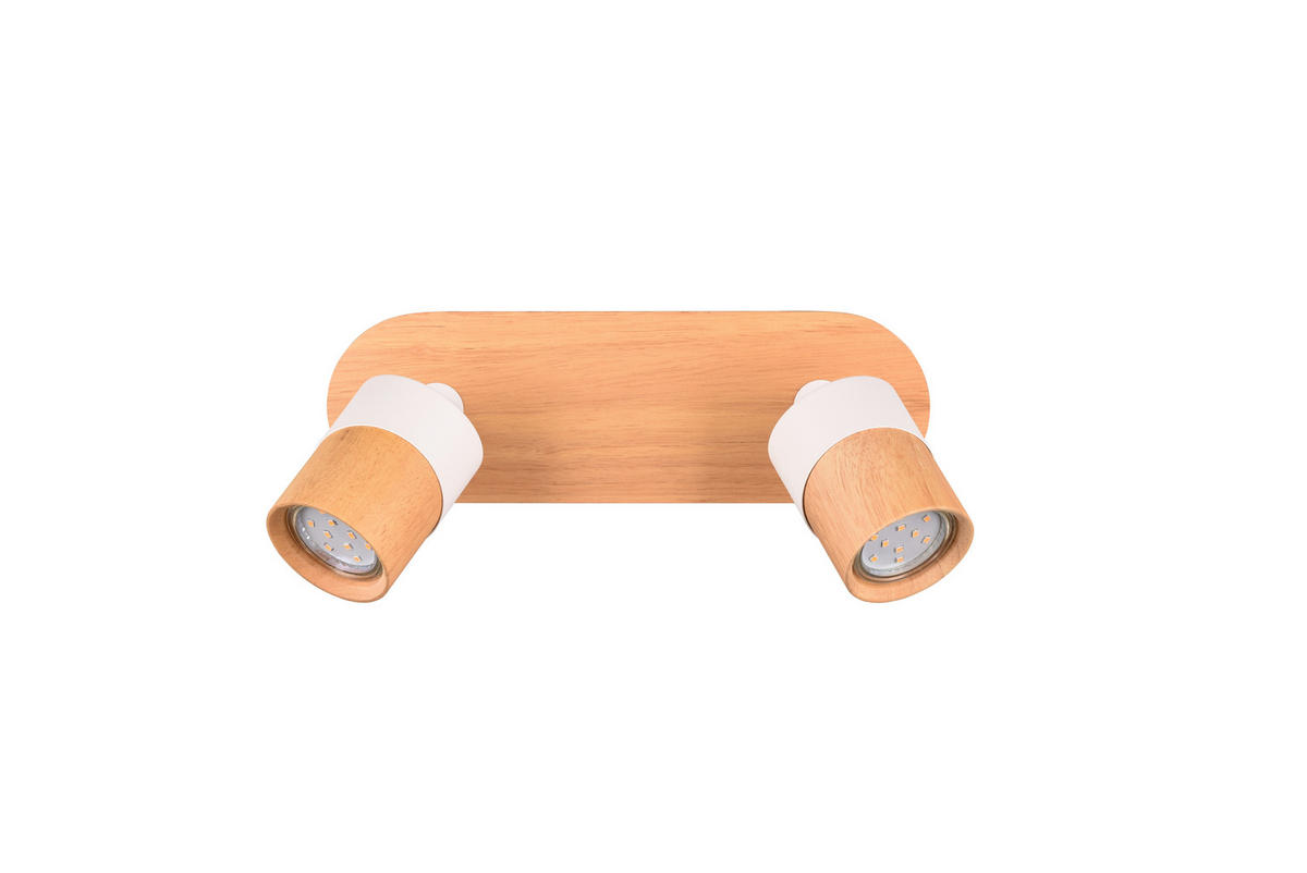 STRAHLER Aruni 28/15/9 cm   - Braun/Weiß, Natur, Holz/Metall (28/15/9cm) - Trio Leuchten