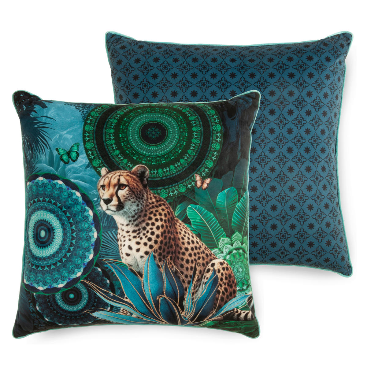 ZIERKISSEN  48/48 cm   - Blau/Multicolor, Design, Textil (48/48cm)