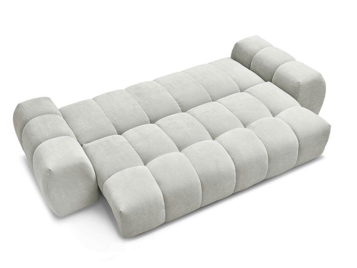 SCHLAFSOFA EVEREST  mit Rücken echt, Armteil links, Armteil rechts Struktur Hellgrau  - Hellgrau/Schwarz, MODERN, Kunststoff/Textil (278/115/90cm)