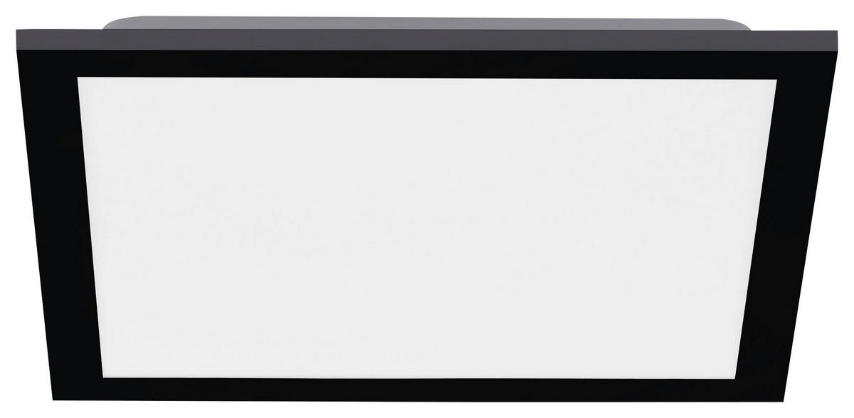 LED-DECKENLEUCHTE 29,5/29,5/6 cm   - Schwarz, Basics, Kunststoff/Metall (29,5/29,5/6cm)