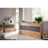KOMMODE Eiche massiv gebürstet Anthrazit, Eichefarben - Eichefarben/Anthrazit, Design, Glas/Holz (98/89/42cm) - Valnatura