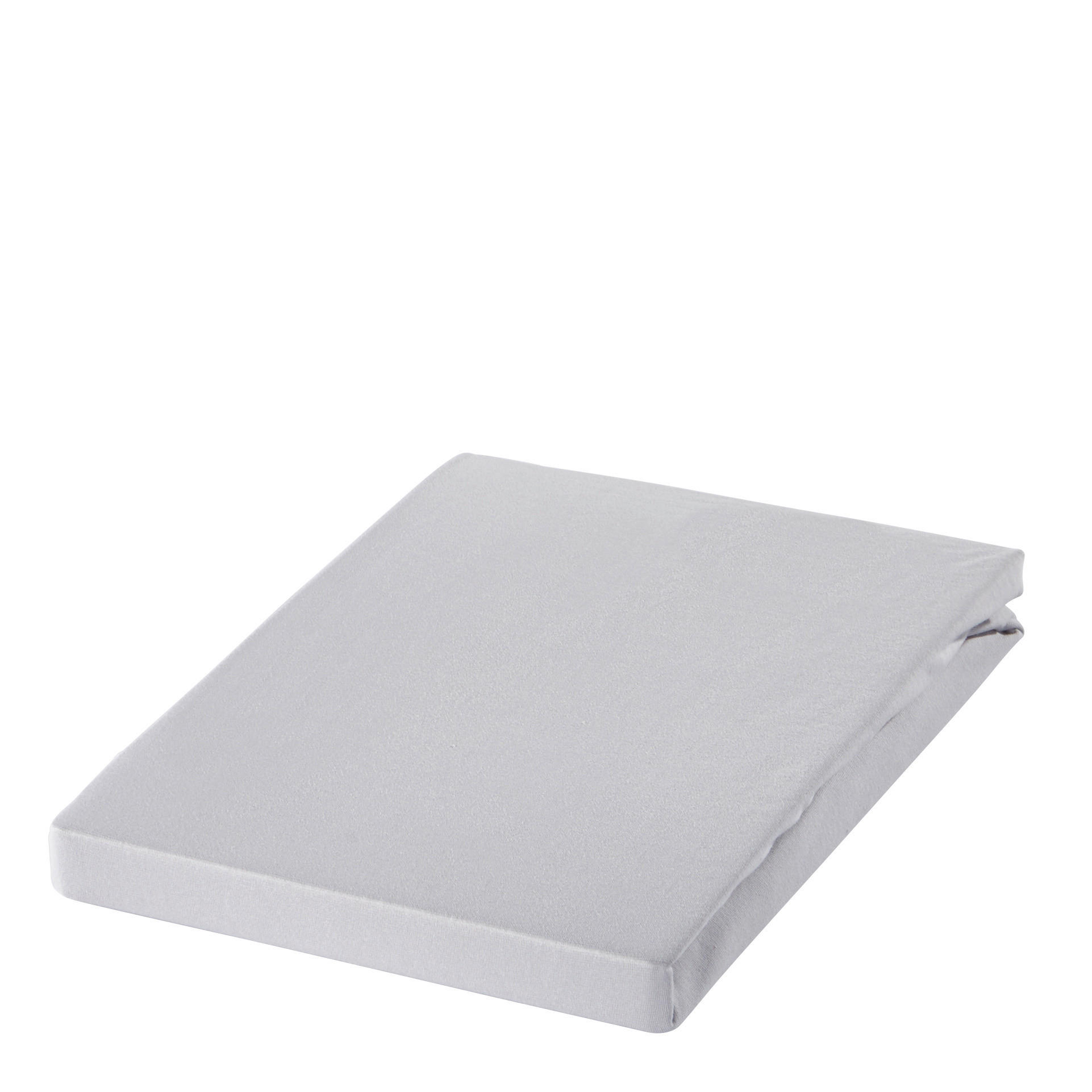 SPANNBETTTUCH Zwirn-Jersey 200/200 cm  - Silberfarben/Hellgrau, Basics, Textil (200/200cm) - Estella