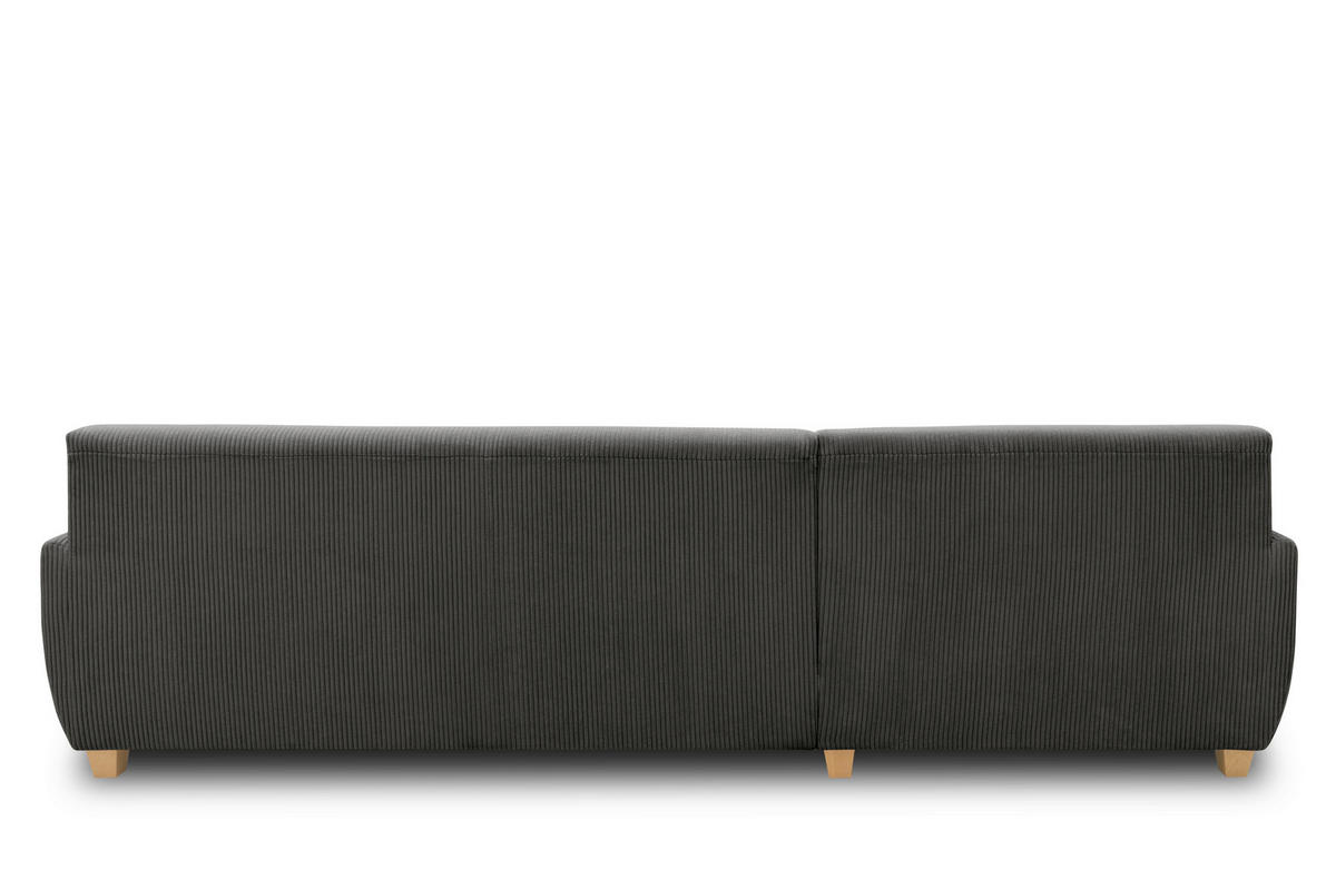 ECKSCHLAFSOFA NIKA Grau Webstoff  - Silberfarben/Grau, Basics, Holz/Textil (277/156cm) - MID.YOU