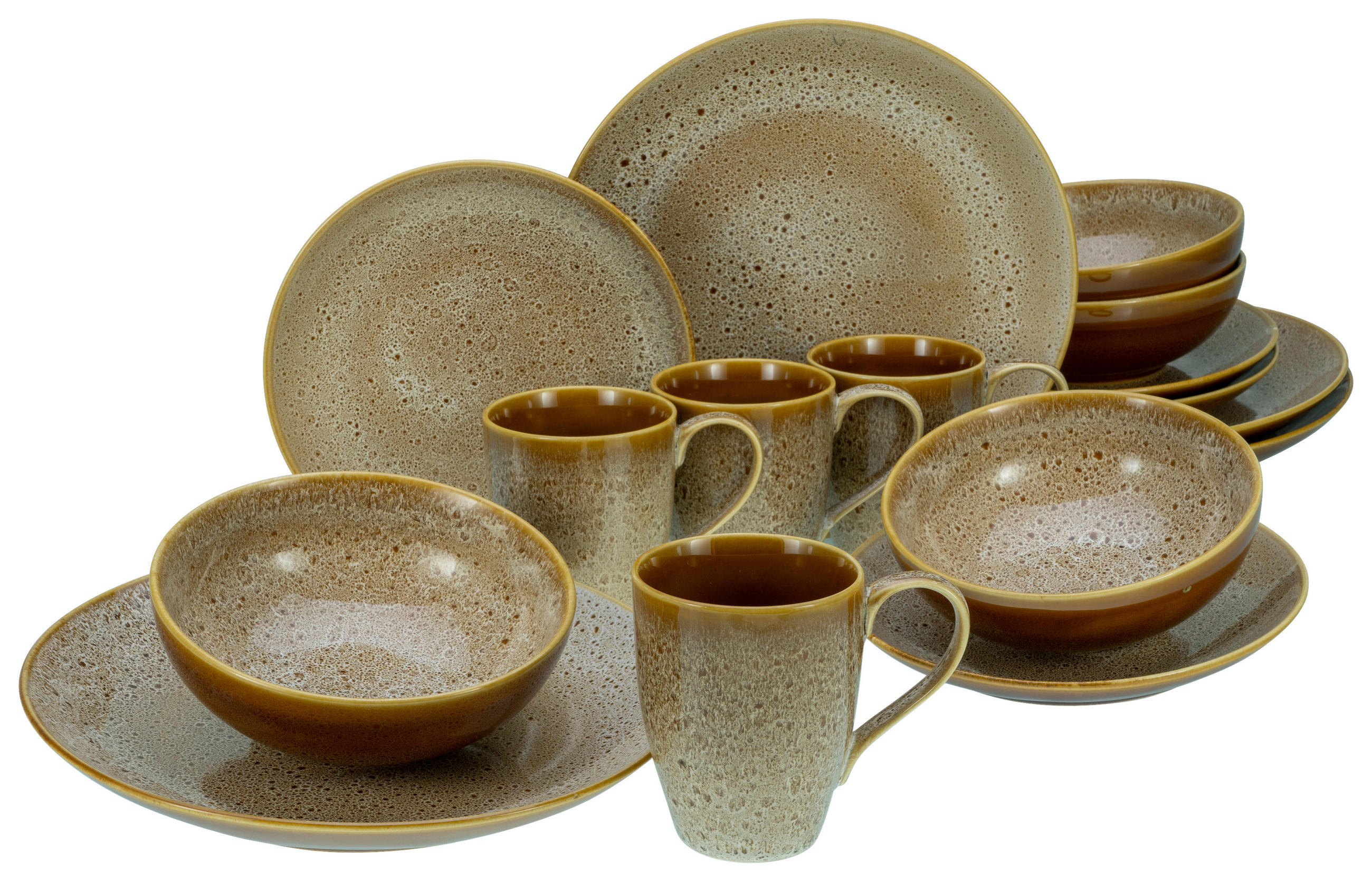 KOMBISERVICE Multicolor 16-teilig  - Multicolor, MODERN, Keramik (34/31/33cm) - Creatable