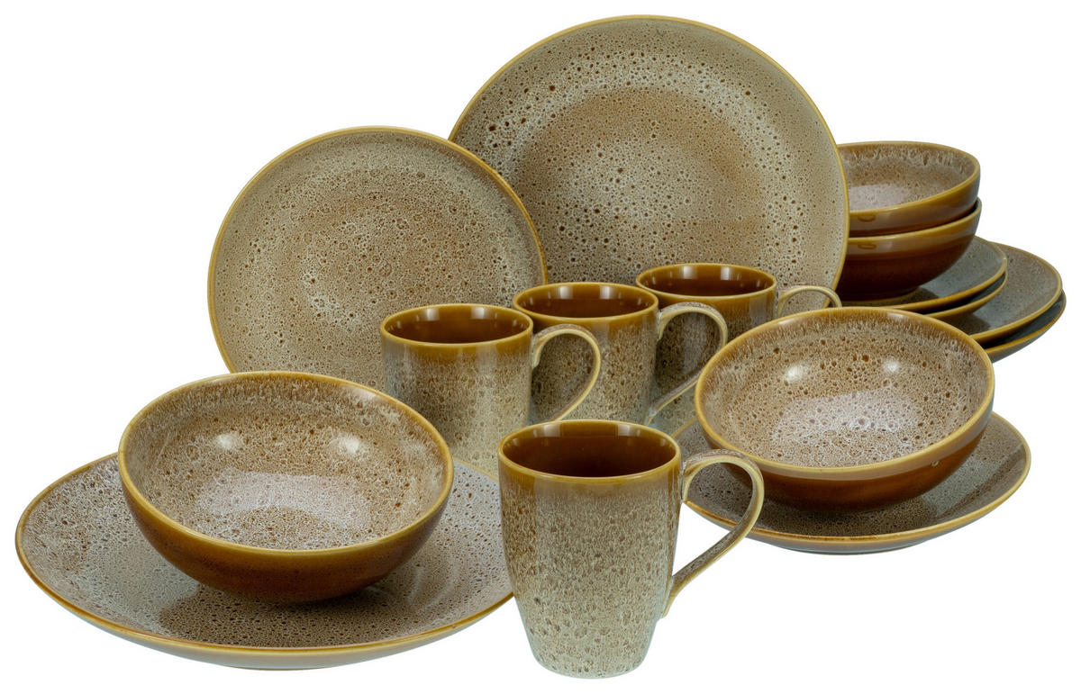 KOMPLETT SERVIS 16 delar  - multicolor, Modern, keramik (34/31/33cm) - Creatable
