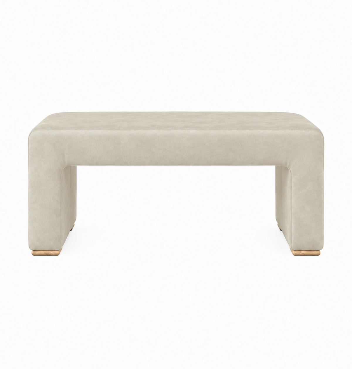UGAONA KLUPA  boja peska   - boja hrasta/boja peska, Moderno, drvo/tekstil (104/55cm) - Livetastic