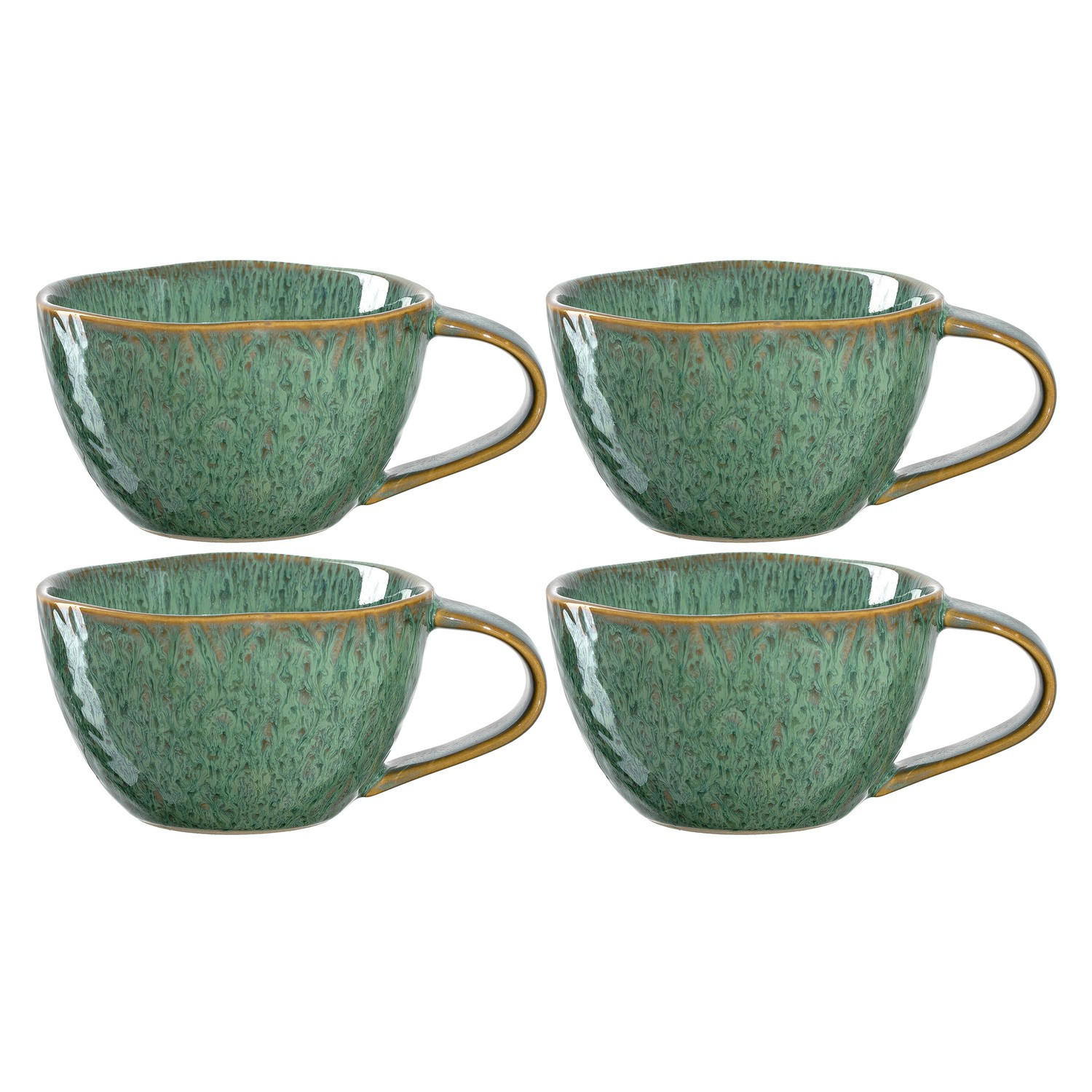TASSENSET Matera 4-teilig - Grün, LIFESTYLE, Keramik (290ml) - Leonardo