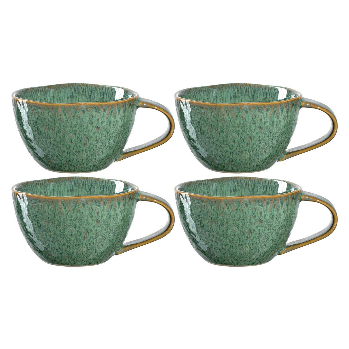 TASSENSET Matera 4-teilig  - Grün, LIFESTYLE, Keramik (290ml) - Leonardo