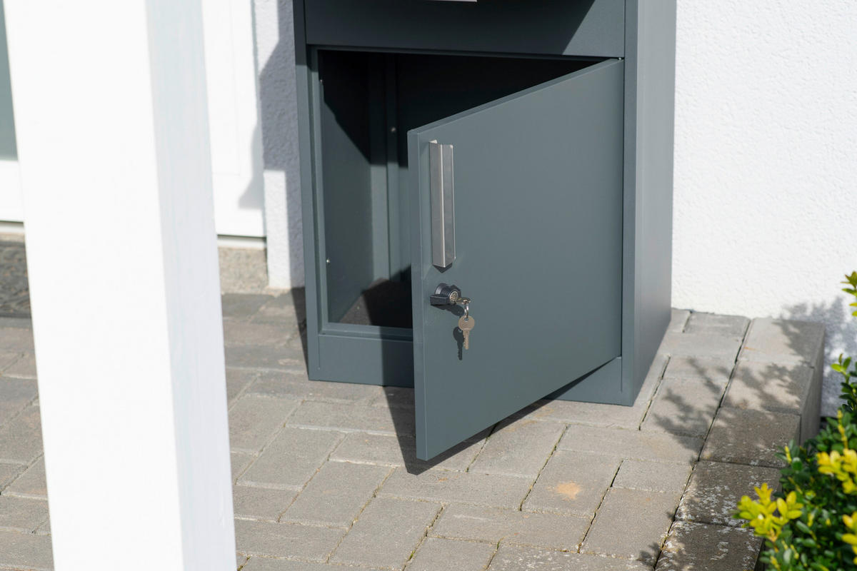 PAKETBOX  - Anthrazit, KONVENTIONELL, Metall (37/50/112cm)