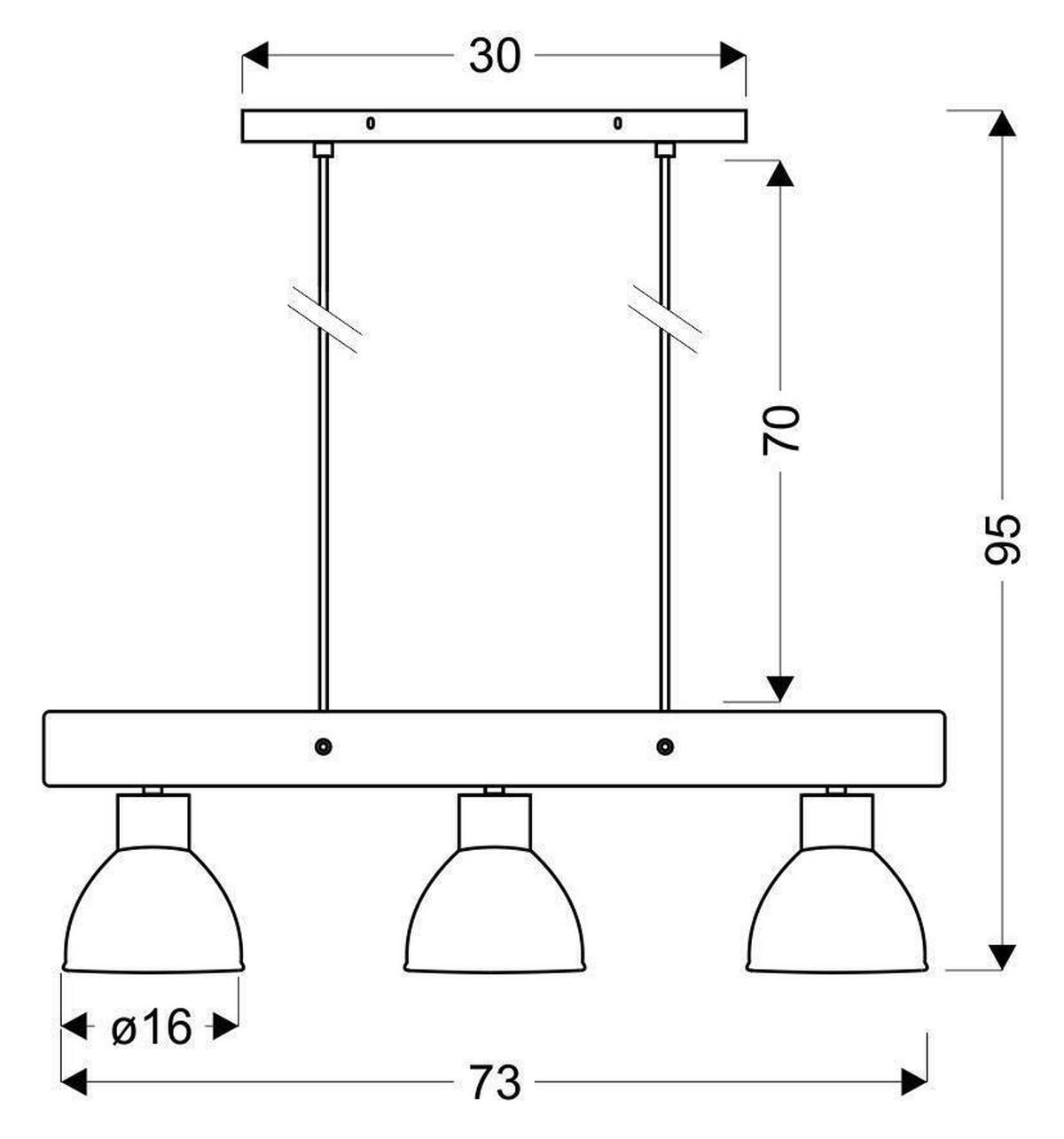 HÄNGLAMPA 73/16/95 cm  - Natur, metall (73/16/95cm)