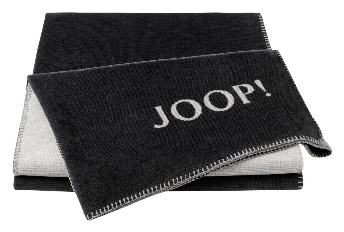 DOMÁCA DEKA, bavlna, 150/200 cm - čierna/grafitová, Design, textil (150/200cm) - Joop!