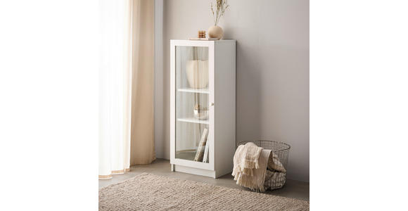 VITRINE in Weiß - Weiß, Basics, Glas/Holzwerkstoff (40/100/30cm) - Carryhome