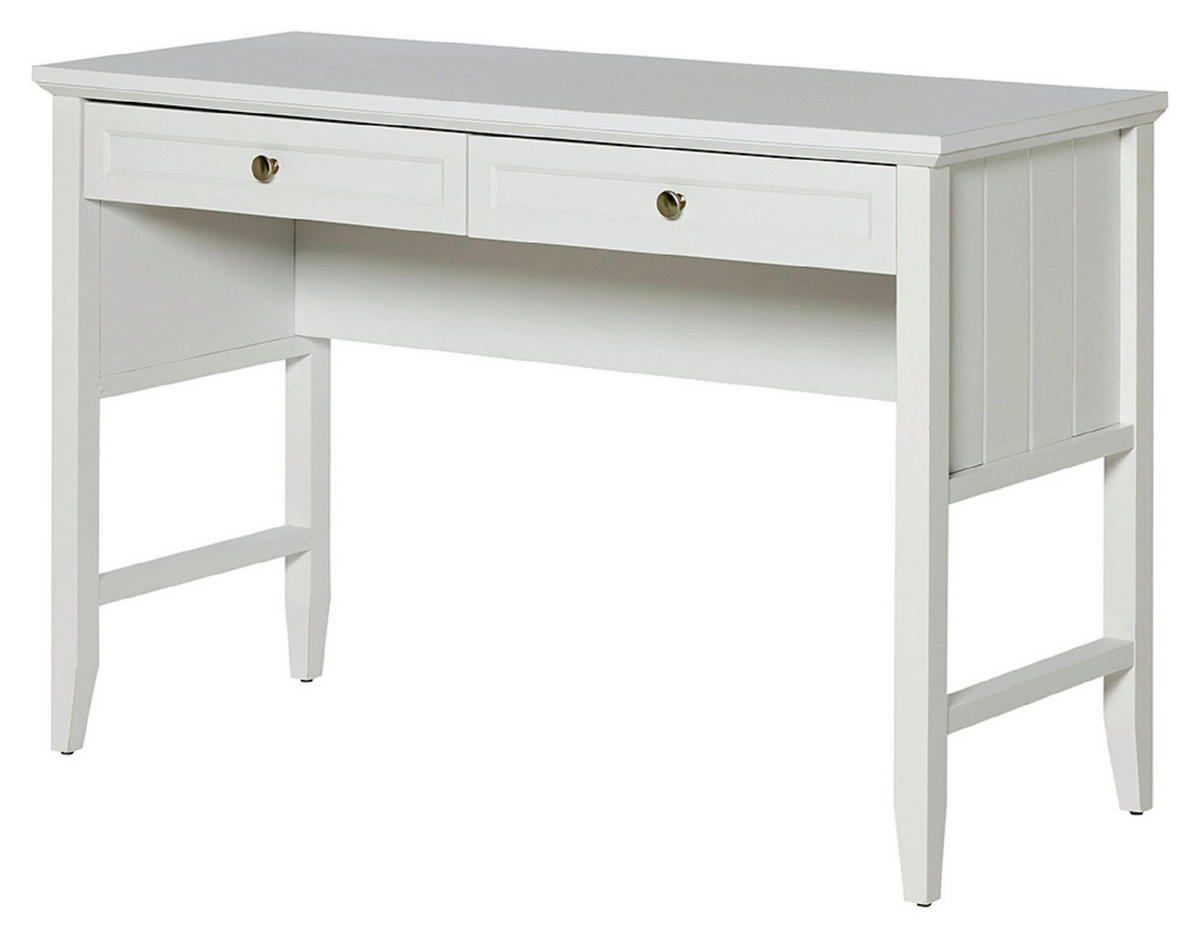 SCHREIBTISCH 120/50/79 cm Weiß Stauraum  - Silberfarben/Weiß, MODERN, Holzwerkstoff/Metall (120/50/79cm) - Livetastic