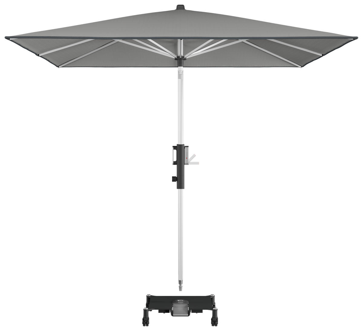SONNENSCHIRM 245 x 245 cm Hellgrau  - Silberfarben/Hellgrau, KONVENTIONELL, Textil/Metall (245/245cm) - KNIRPS