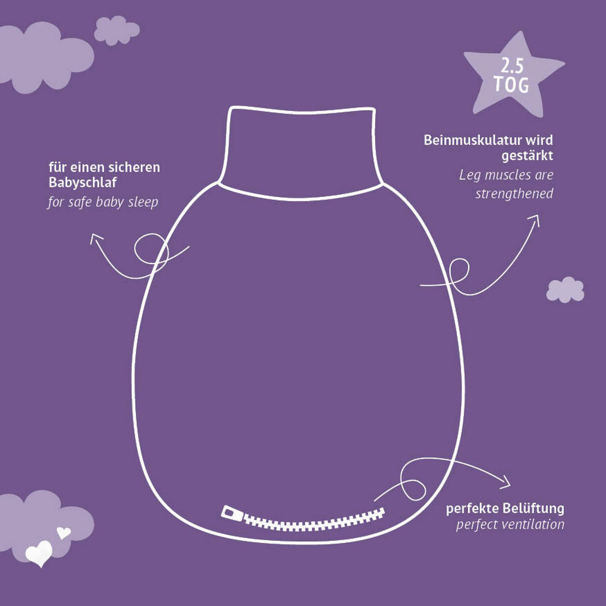 STRAMPELSACK Patita  52/40 cm     - Multicolor, Basics, Textil (52/40cm) - Träumeland