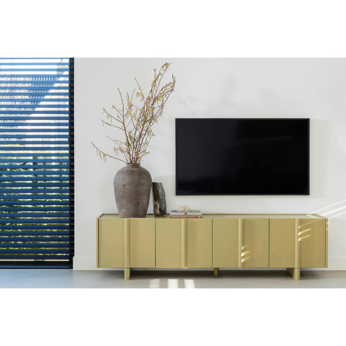 LOWBOARD 200/53/46 cm  - Grün, Design, Holz (200/53/46cm) - Livetastic