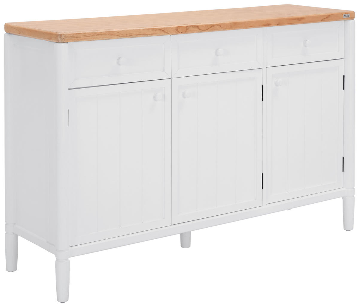 SIDEBOARD  in 150/45/97 cm  - Weiß/Naturfarben, ROMANTIK / LANDHAUS, Holz/Holzwerkstoff (150/45/97cm) - MID.YOU