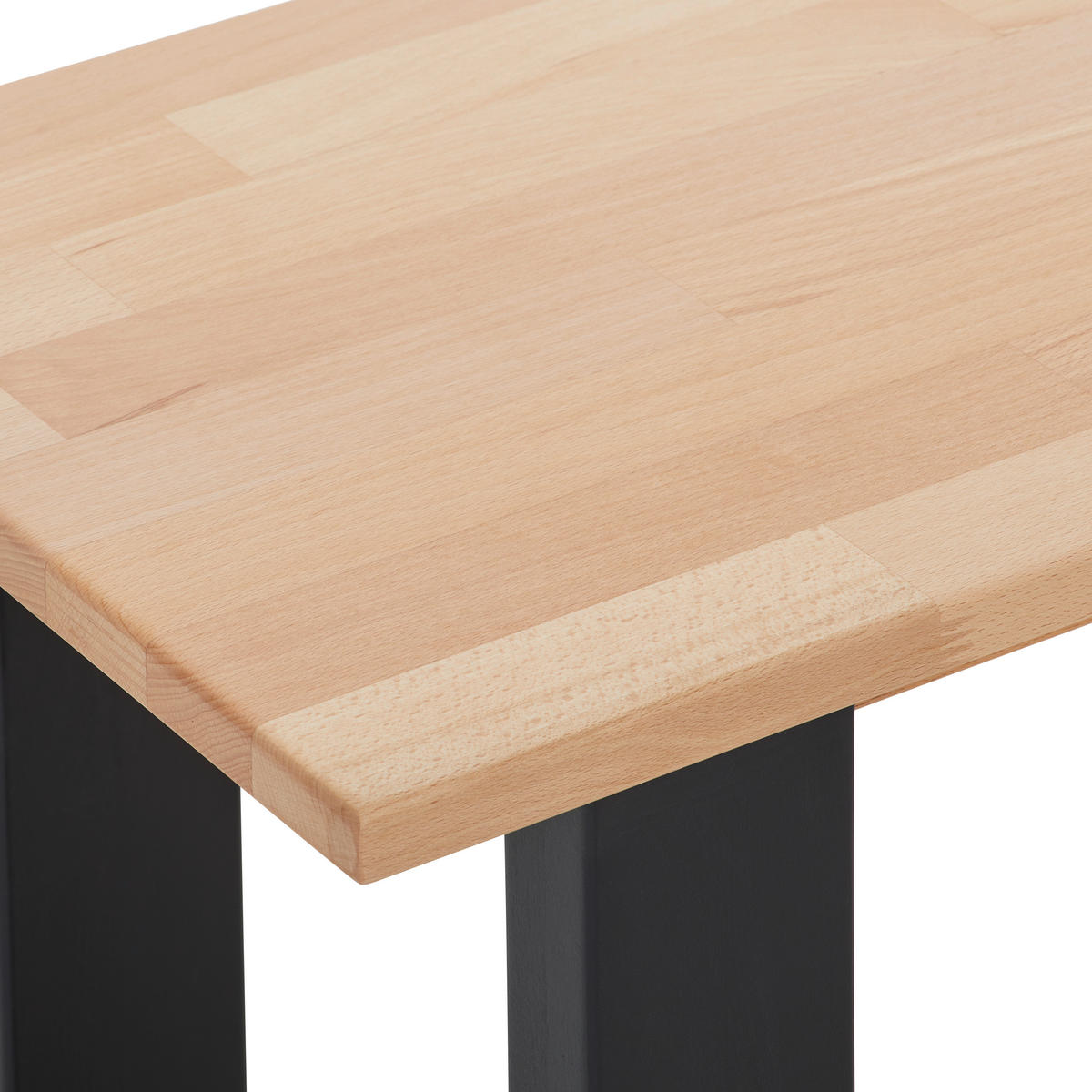 SITZBANK Kernbuche Kernbuche massiv Holz  - Schwarz/Kernbuche, Natur, Holz (180/38/45cm) - Livetastic