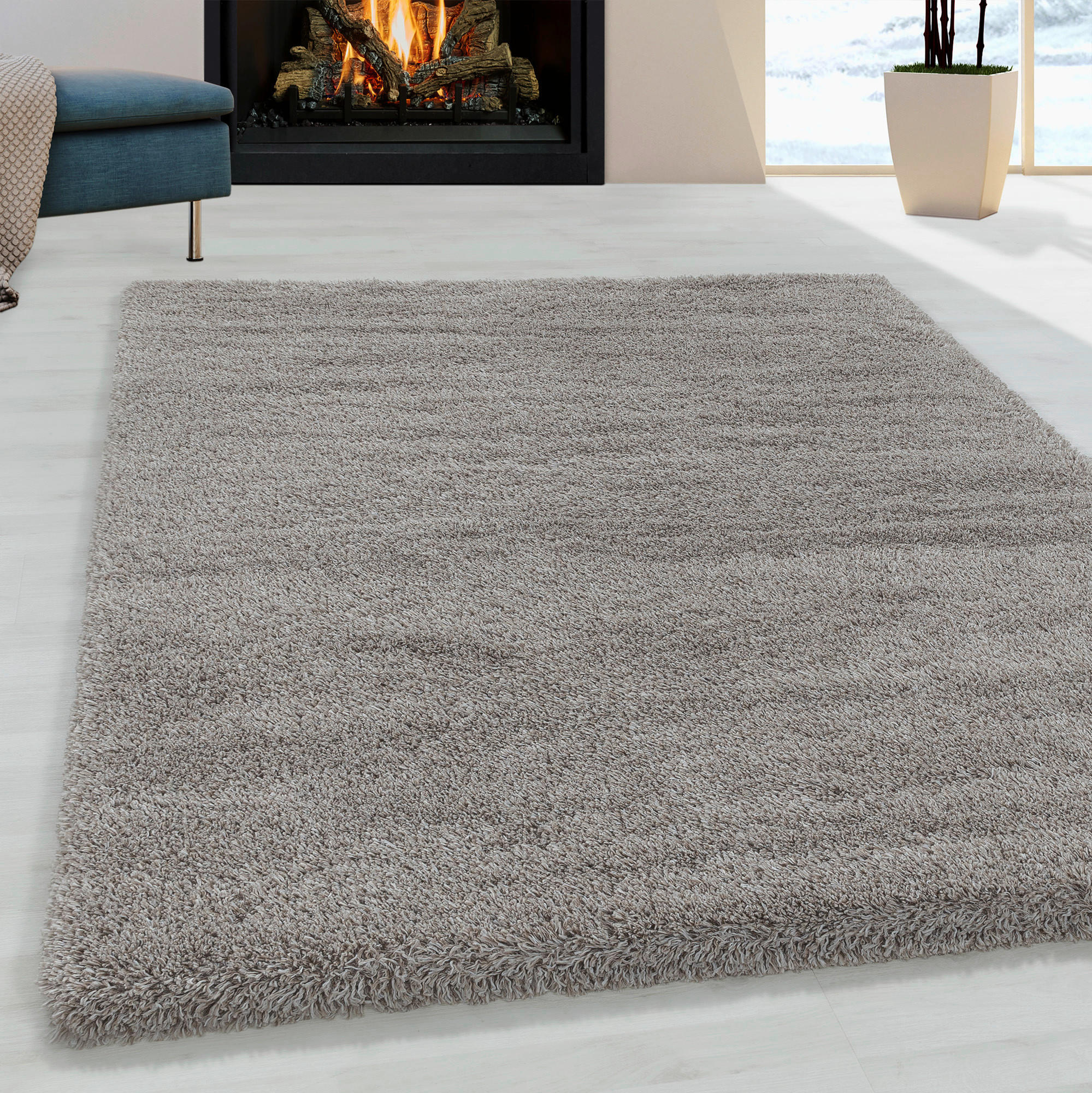 HOCHFLORTEPPICH 140/200 cm Fluffy 3500 Beige Beige - Beige, Basics, Textil (140/200cm)