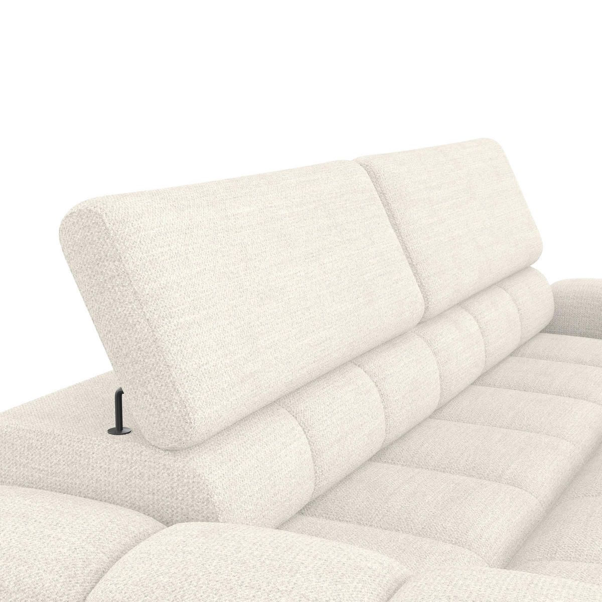 BIGSOFA Webstoff Greige  - Greige/Schwarz, Design, Kunststoff/Textil (248/77-97/108cm) - Welnova