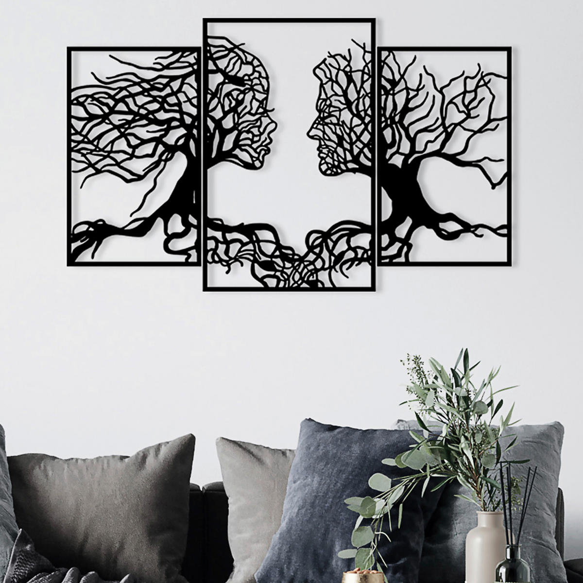 METALLBILD  - Schwarz, Basics, Metall (116/71cm)