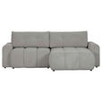 ECKSOFA Braun Flachgewebe  - Schwarz/Braun, KONVENTIONELL, Kunststoff/Textil (256/157cm) - Carryhome