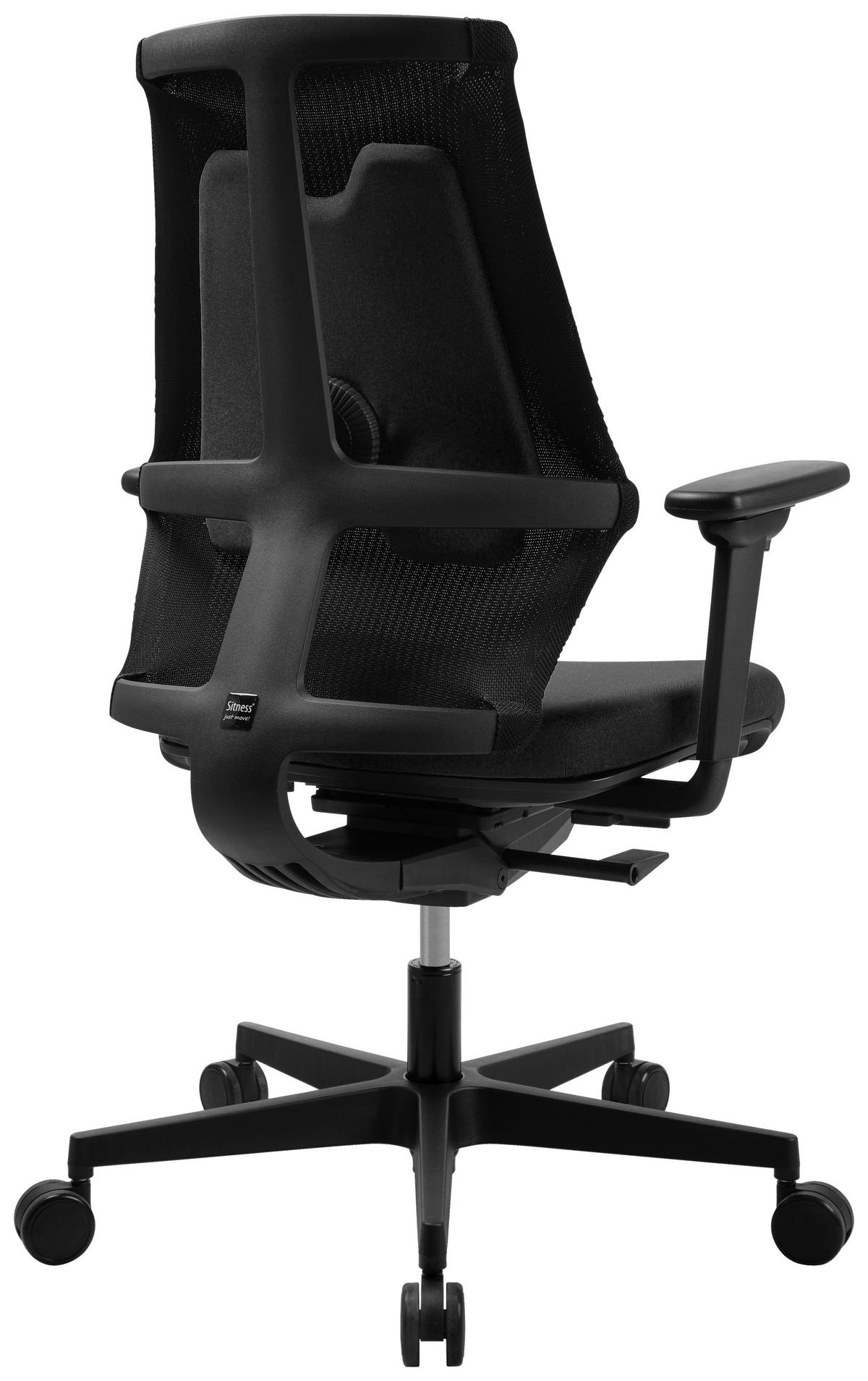 DREHSTUHL Flachgewebe Schwarz  - Schwarz, MODERN, Kunststoff/Textil (47/100-112/45-51cm) - Topstar