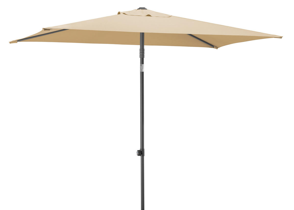 SONNENSCHIRM 240 cm Naturfarben  - Anthrazit/Naturfarben, Basics, Textil/Metall (140/250/240cm) - Schneider