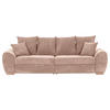 BIGSOFA in Cord Altrosa  - Eichefarben/Altrosa, Konventionell, Holz/Textil (270/72/109cm) - Carryhome