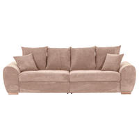 BIGSOFA in Cord Altrosa  - Eichefarben/Altrosa, Konventionell, Holz/Textil (270/72/109cm) - Carryhome