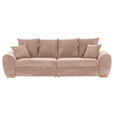 BIGSOFA Cord Altrosa  - Eichefarben/Altrosa, KONVENTIONELL, Holz/Textil (270/72/109cm) - Carryhome