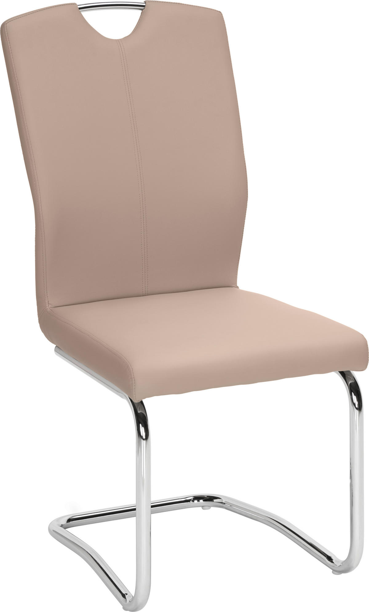 SCAUN BUCATARIE din metal, textil maro, culoare crom  - maro/culoare crom, Design, metal/textil (58,5/99,5/46cm) - Hom`in