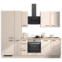 KÜCHENBLOCK 270 cm   in Eichefarben, Sandfarben  - Sandfarben/Eichefarben, MODERN, Holzwerkstoff/Metall (270cm) - Nobilia