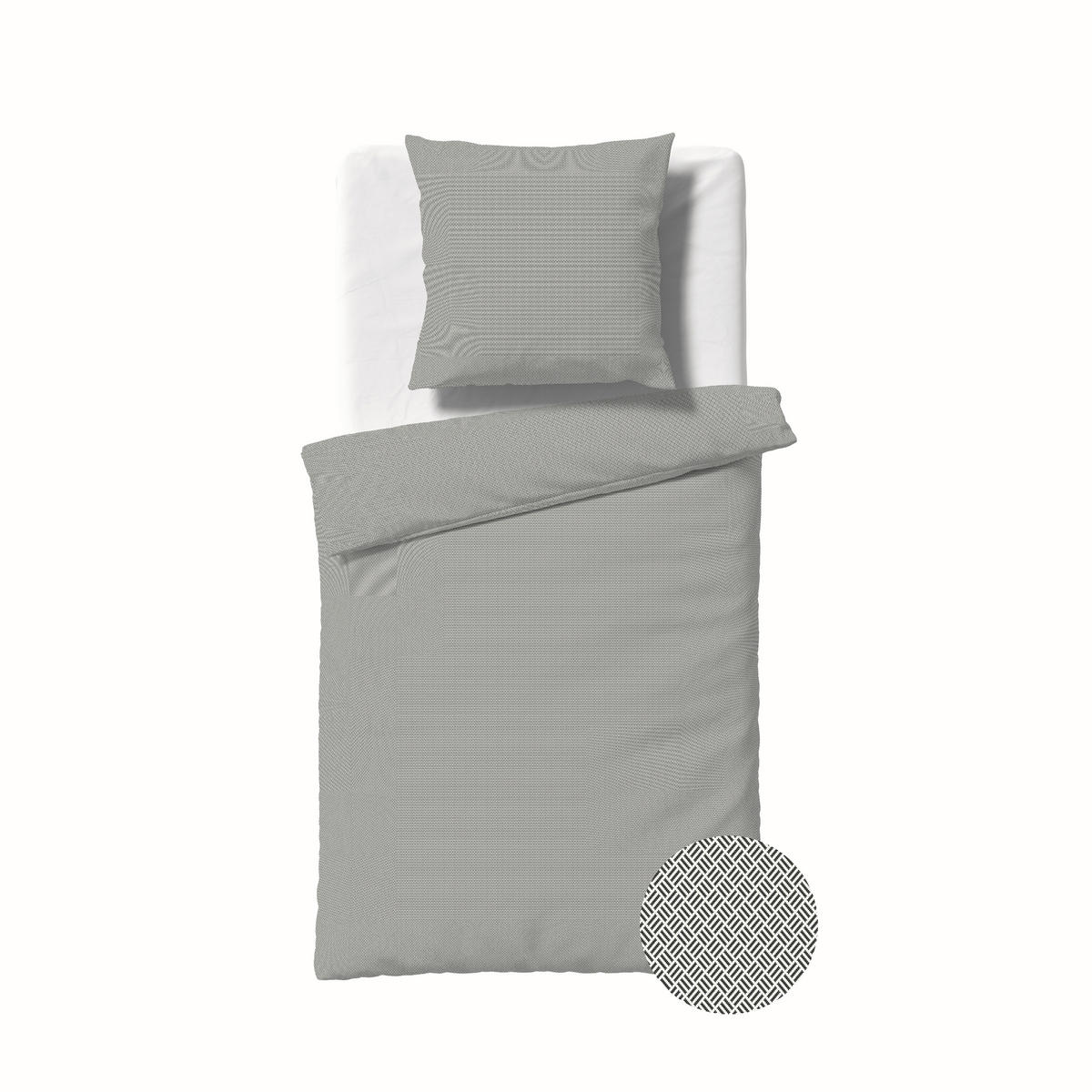 BETTWÄSCHE Lech Flanell 200/220 cm  - Grau, Basics, Textil (200/220cm) - Fleuresse