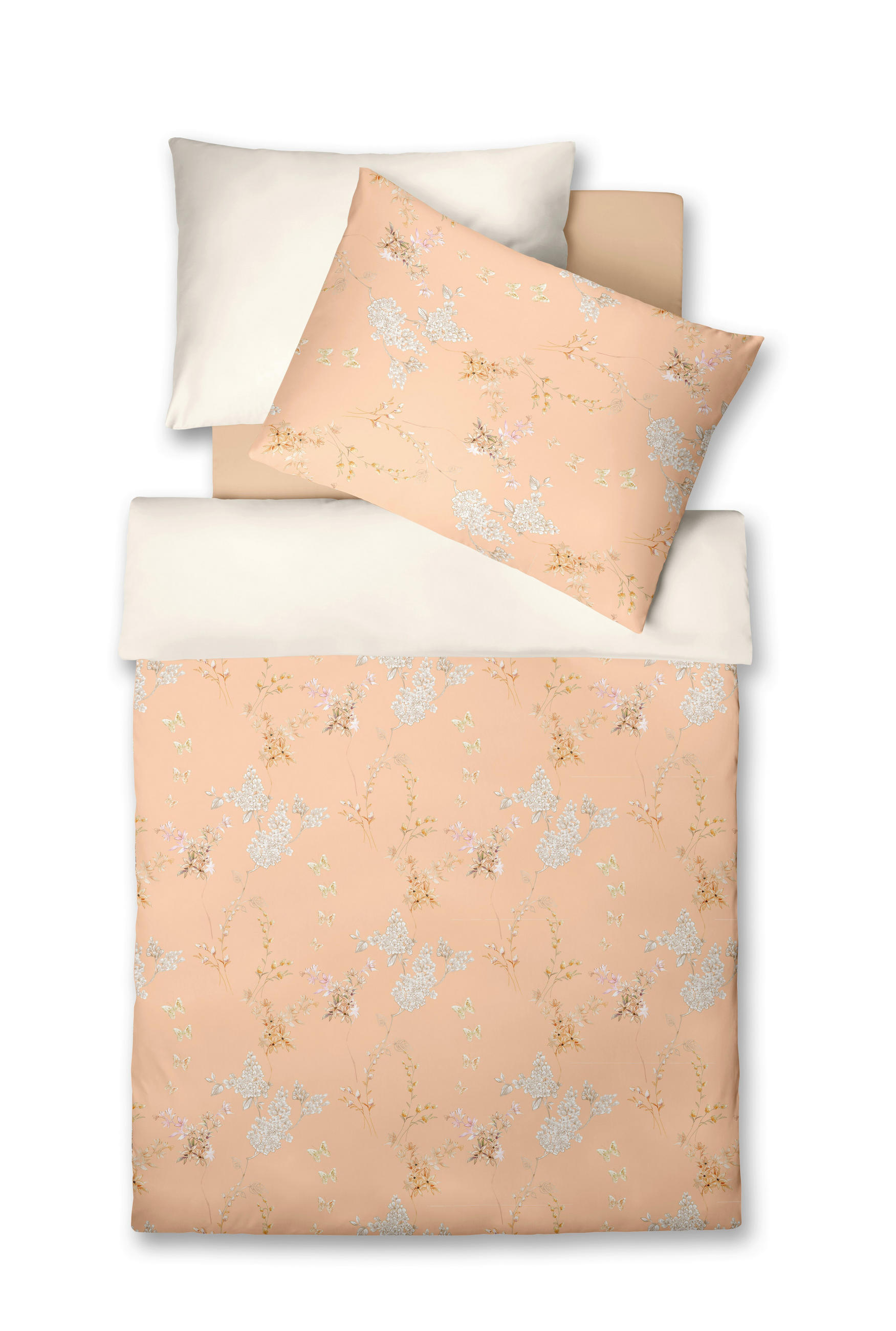 ÁGYNEMŰHUZAT-GARNITÚRA 140/200 cm  - bézs/borostyánszínű, Basics, textil (140/200cm) - Fleuresse