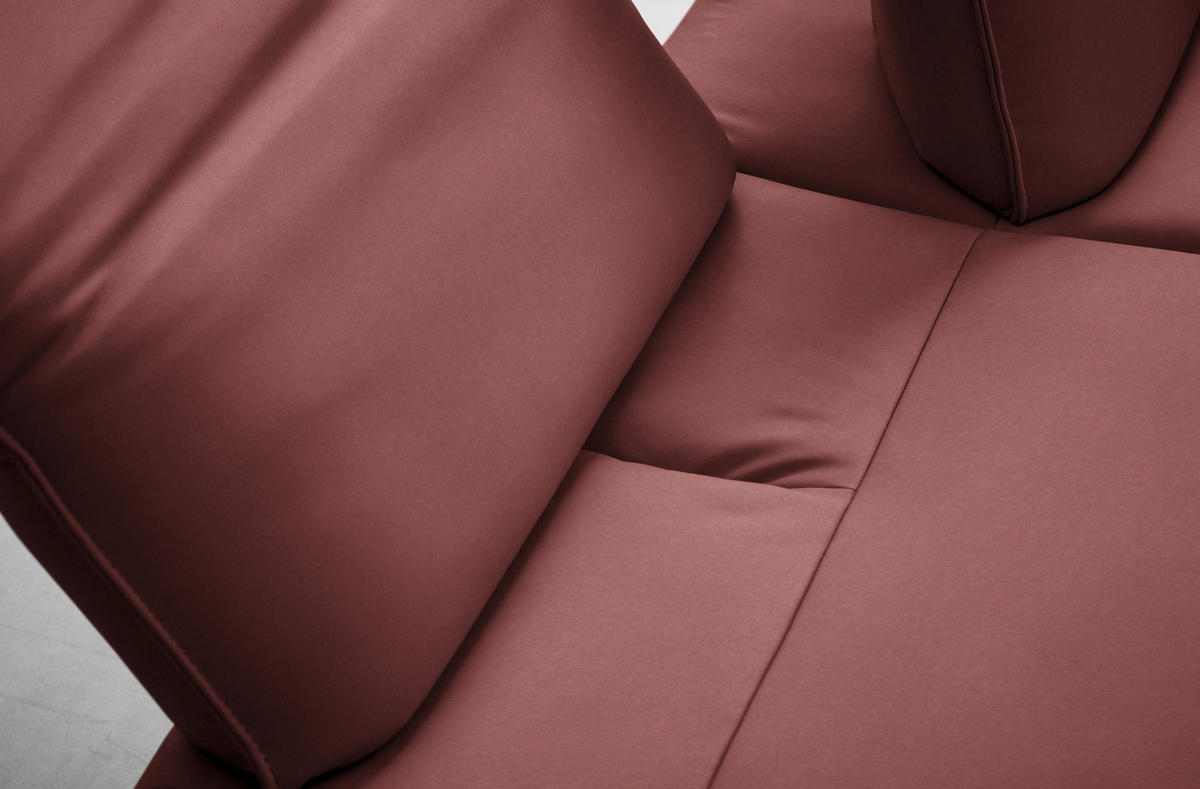 ECKSOFA  in Echtleder Rotbraun  230/290 cm  - Rotbraun/Anthrazit, Design, Leder/Metall (230/290cm) - Johann Jakob