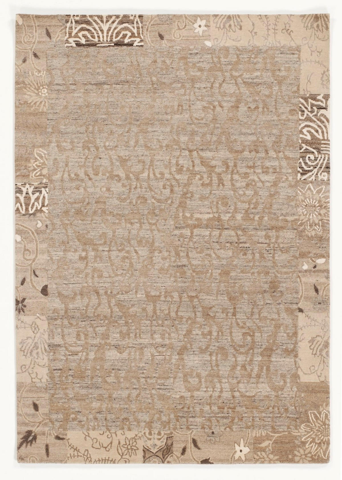 ORIENTTEPPICH 170/240 cm Emporium Silk Natini Border Naturfarben, Beige  - Beige/Naturfarben, LIFESTYLE, Textil (170/240cm) - Cazaris