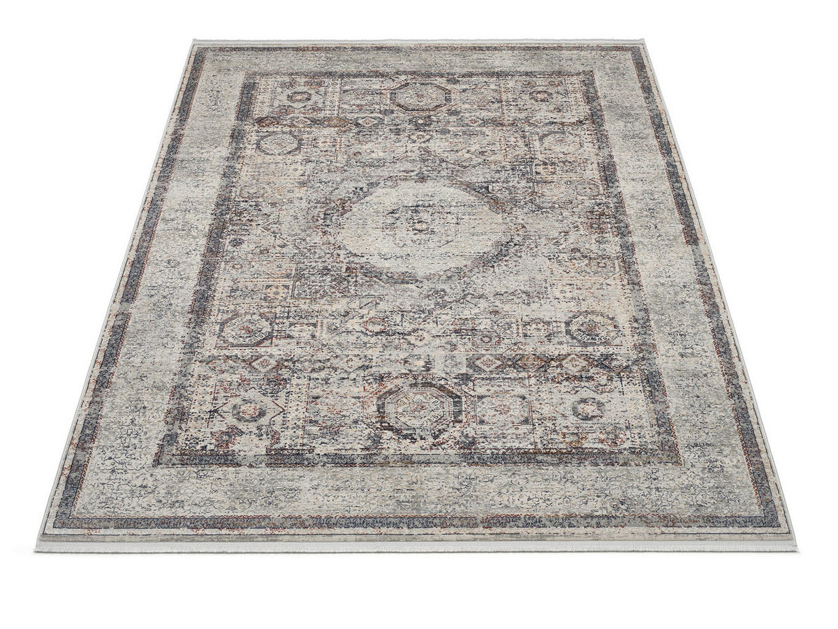 TEPPICH 67/130 cm Orinthalus Grau, Beige  - Beige/Grau, Design, Textil (67/130cm) - Novel