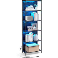 REGAL  60/178,6/30,3 cm Schwarz  - Schwarz, Basics, Holzwerkstoff/Metall (60/178,6/30,3cm) - Boxxx