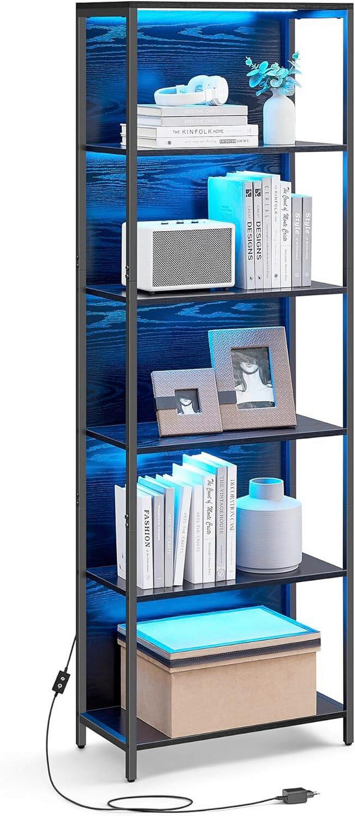 REGAL  60/178,6/30,3 cm Schwarz  - Schwarz, Basics, Holzwerkstoff/Metall (60/178,6/30,3cm) - Boxxx