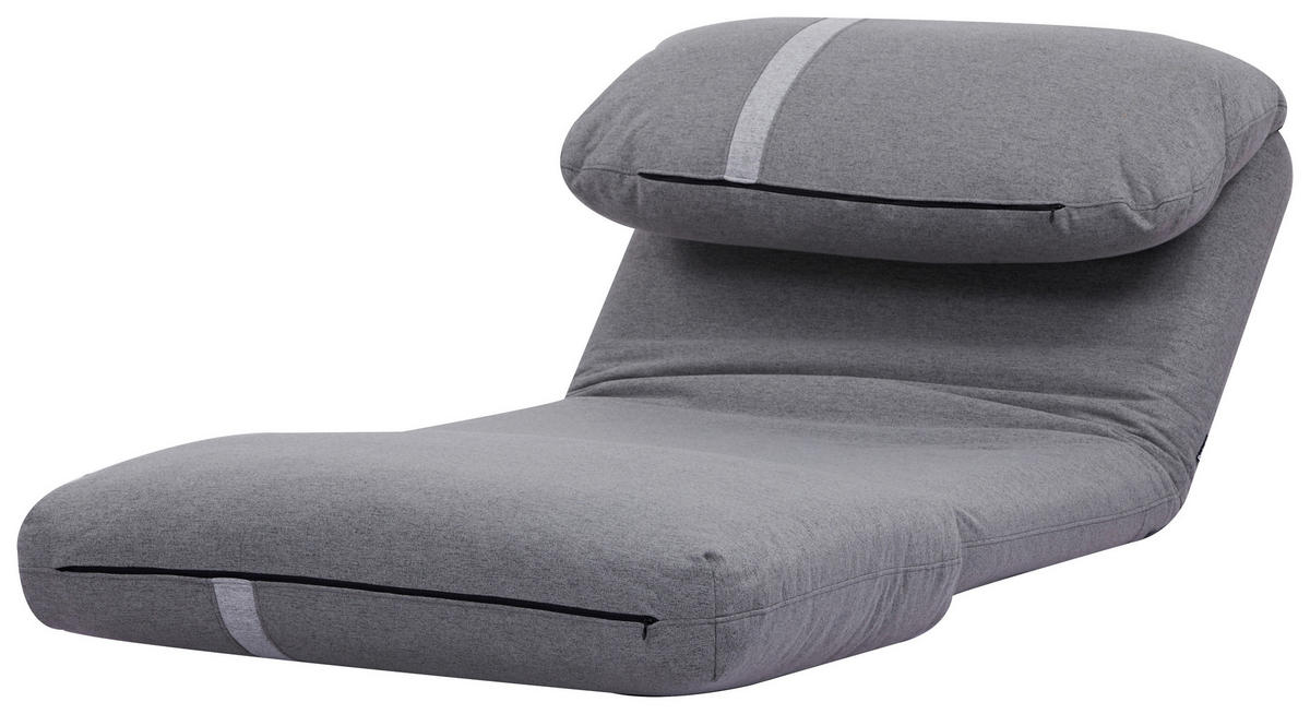 SCHLAFSESSEL  in Webstoff Dunkelgrau  - Dunkelgrau/Hellgrau, Design, Textil (78/58/82cm) - Livetastic