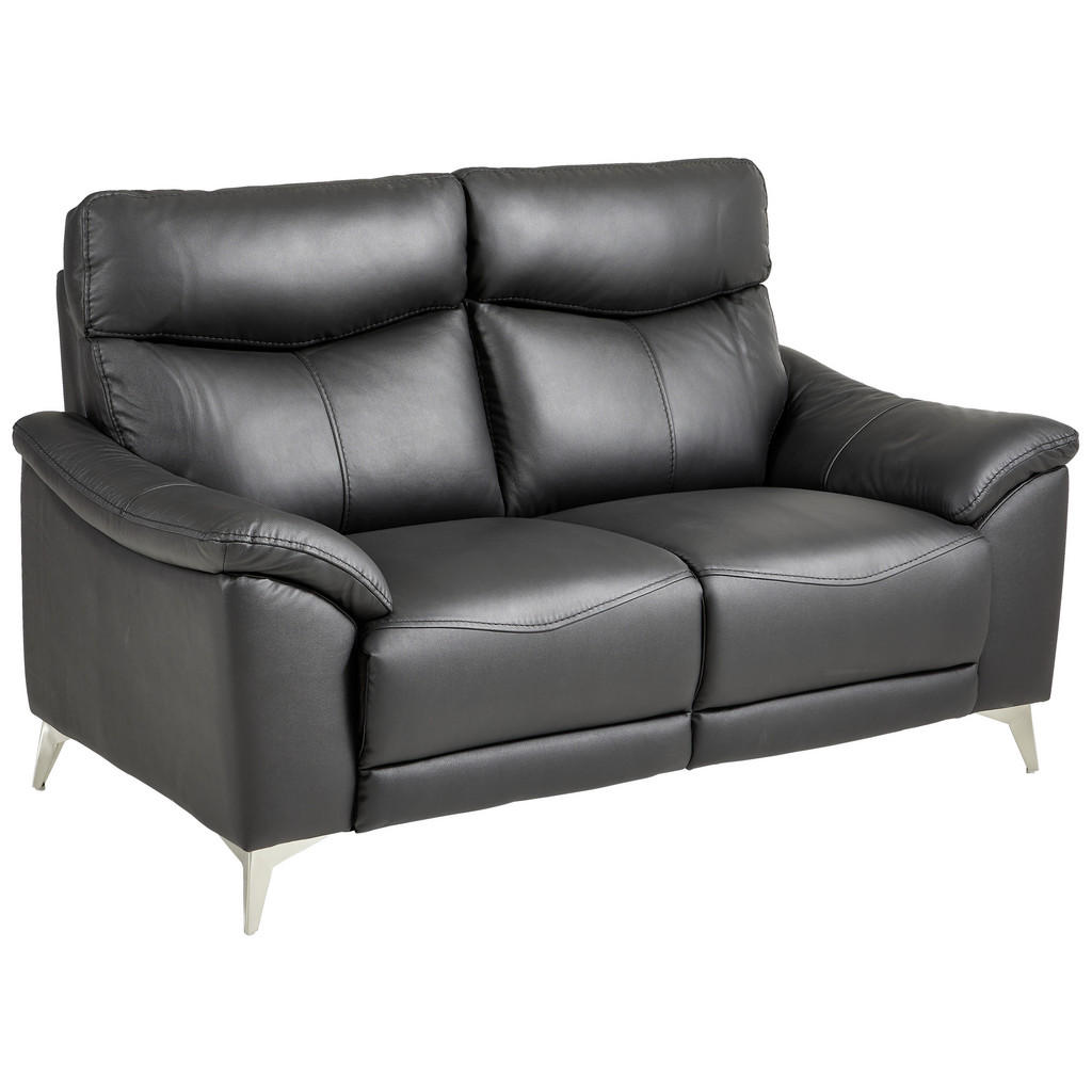 Thumbnail - Xora 2-Sitzer-Sofa, Schwarz, Textil, Leder, Kombination Echtleder/Lederlook, Rindleder, 168x102x92 cm, Wohnzimmer, Sofas...