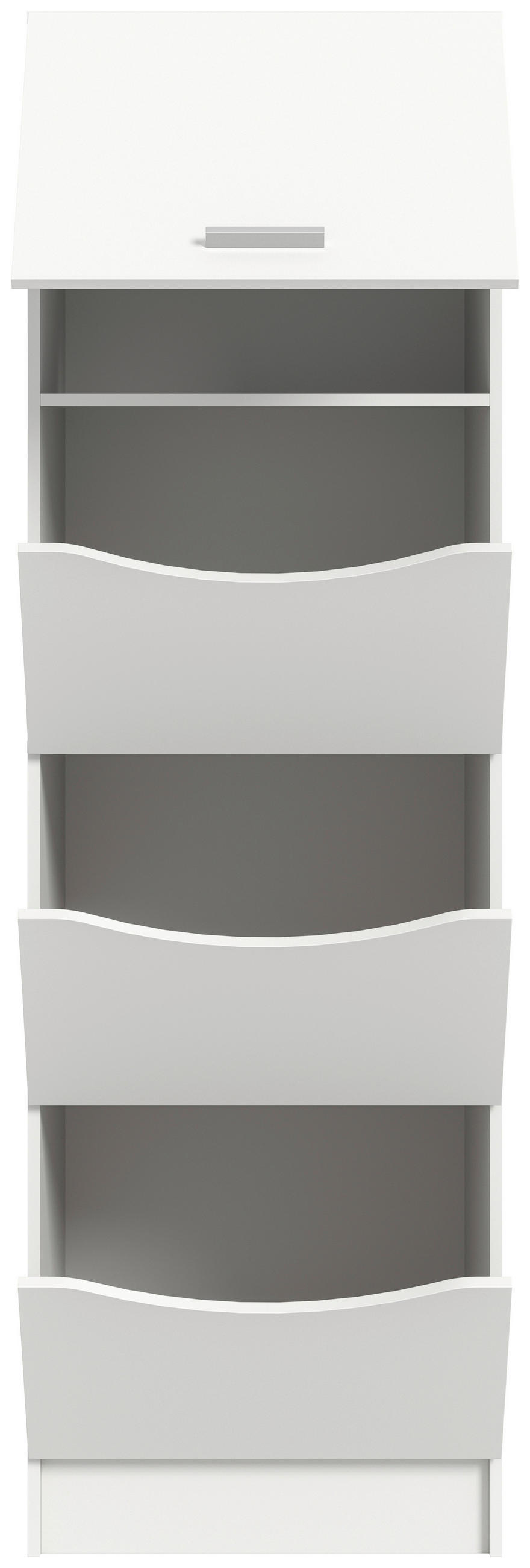 HOCHSCHRANK 50/195/62 cm  - Silberfarben/Weiß, Basics, Holzwerkstoff/Kunststoff (50/195/62cm) - MID.YOU