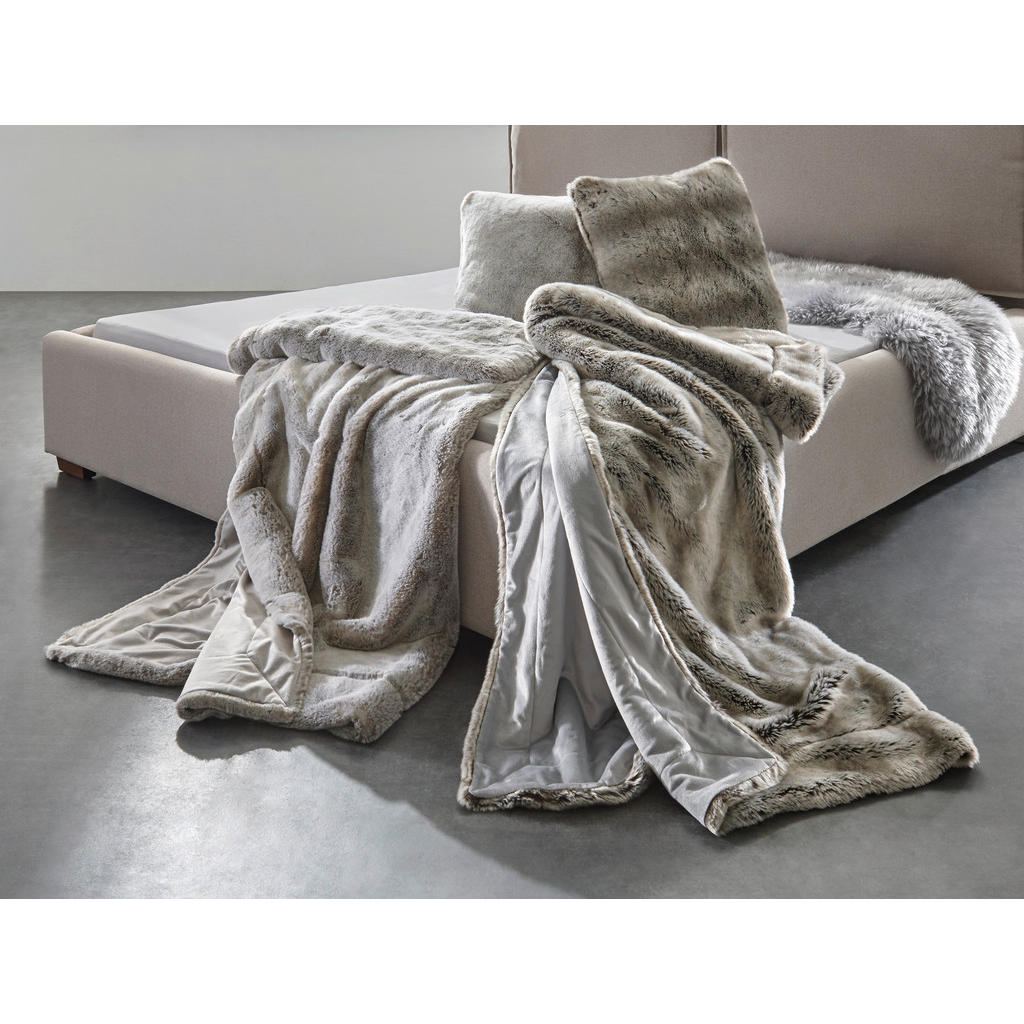 Thumbnail - Novel Felldecke Silberfuchs, Silber, Textil, Fell, Uni, 150x200 cm, Textiles Vertrauen - Oeko-Tex®, Wohntextilien, Decke...